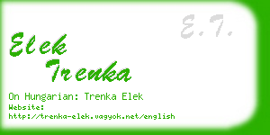 elek trenka business card